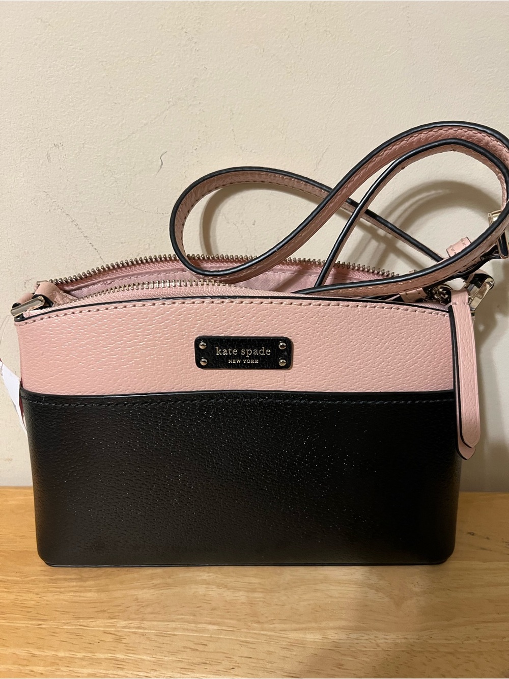 Kate Spade Two-Tone Pink and Black Crossbody Shoulder Bag